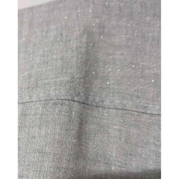 Eileen Fisher Dress Organic Linen Sparkle Gray Shirt Dress Midi Sz Medium Petite - Picture 11 of 14
